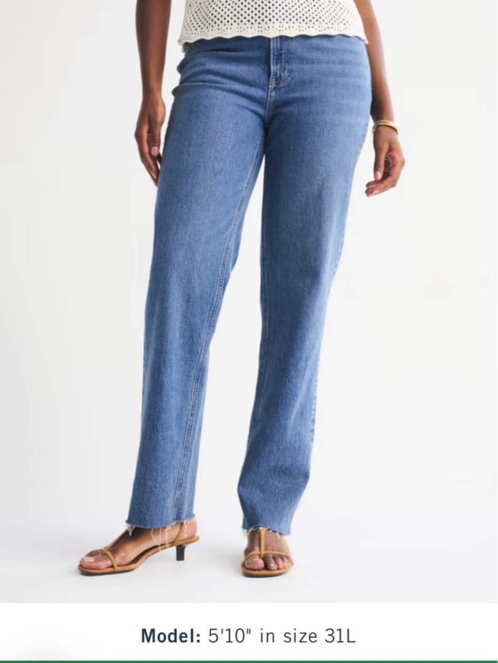 Abercrombie & Fitch Straight Leg Mid Blue Jeans